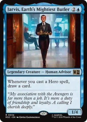 ~ Jarvis, Earth's Mightiest Butler ~ NM ~ Commander: Marvel Super Heroes ~ MTG ~