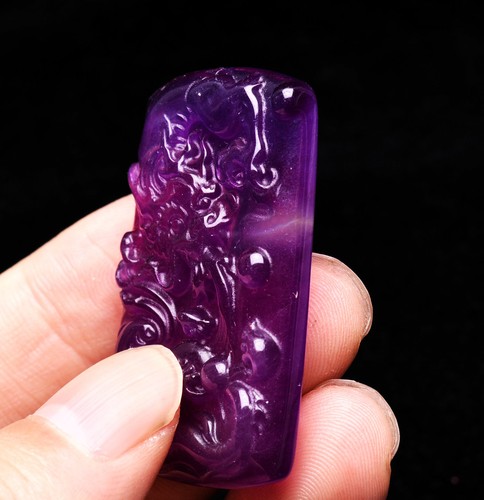 28*8.2*46.6mm Natural Purple Sugilite Crystal Gemstone Pendant AAA - Picture 4 of 6