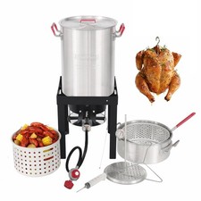 CreoleFeast TFS3010 Propane 30Qt Turkey 10Qt Fish Fryer Boiler Steamer 50kBTU