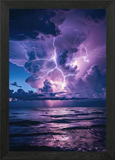 Electric Majesty Framed Wall Art Poster Canvas Print Picture