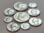 AU Silver Lot • Franklin • Kennedy • 4 Quarters • 3 Dimes • 90% Silver Mix  X59