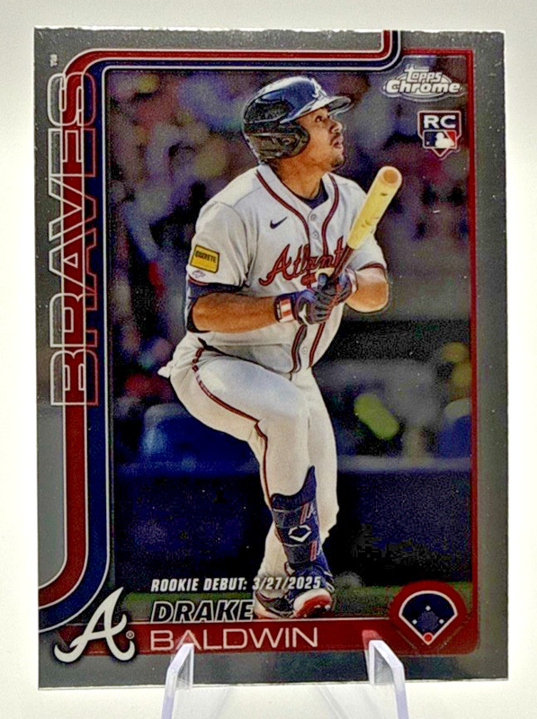 2025 Topps Chrome Update Drake Baldwin Rookie Debut #USC88 Atlanta Braves RC