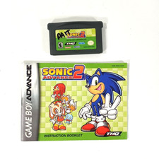 Sonic Advance 2 for Nintendo GBA Cart & Instruction sheet Tested Authentic