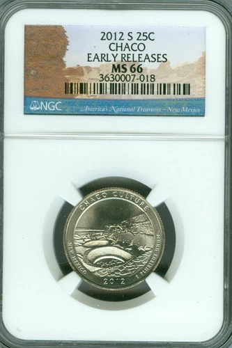 2012 S CHACO CULTURE PARKS QUARTER NGC MS66 ER LOW MINTAGE *