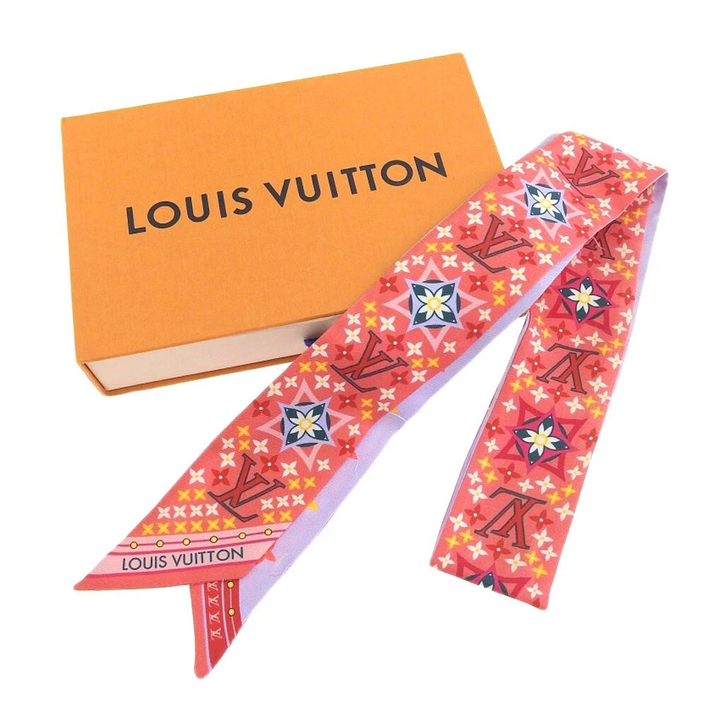 Louis Vuitton M77684 Silk Scarf Bando BB Flowers Forever Used from