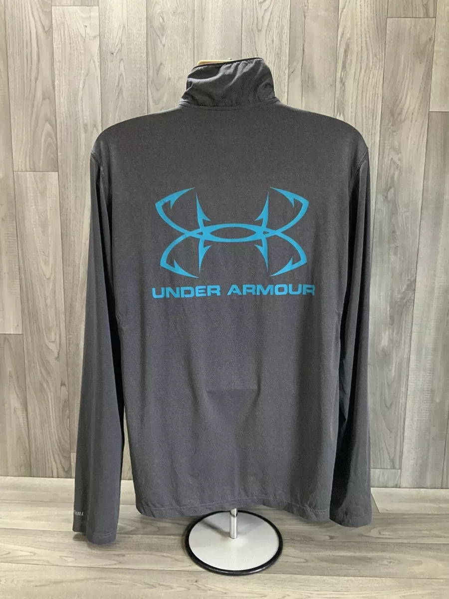 Under Armour Fishing Shirt Size Large Loose Iso-chill Fish Hook Hoodie  Heatgear