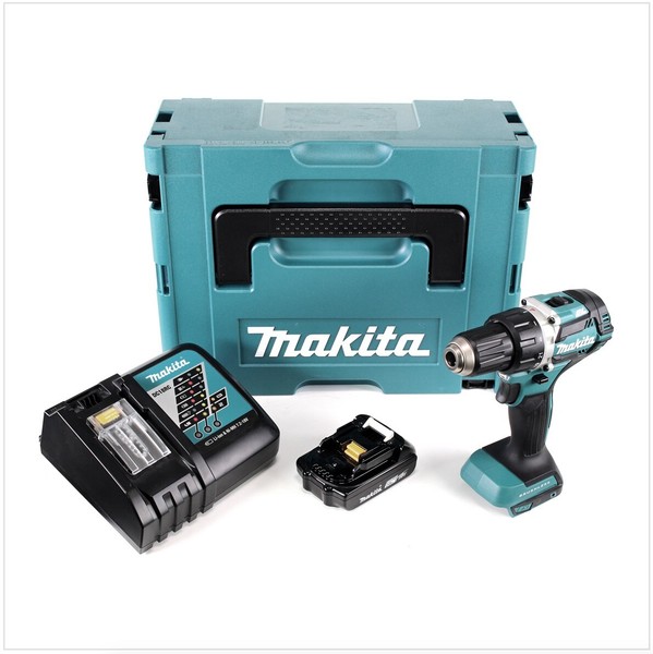 Makita DDF 484 RA1J Akku Bohrschrauber 18 V 54 Nm + 1X Akku 2,0 Ah + Lader-image