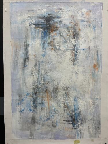 Hungryartist -Original Oil Painting of White Abstract on Canvas Framed 24x36 - Picture 4 of 7