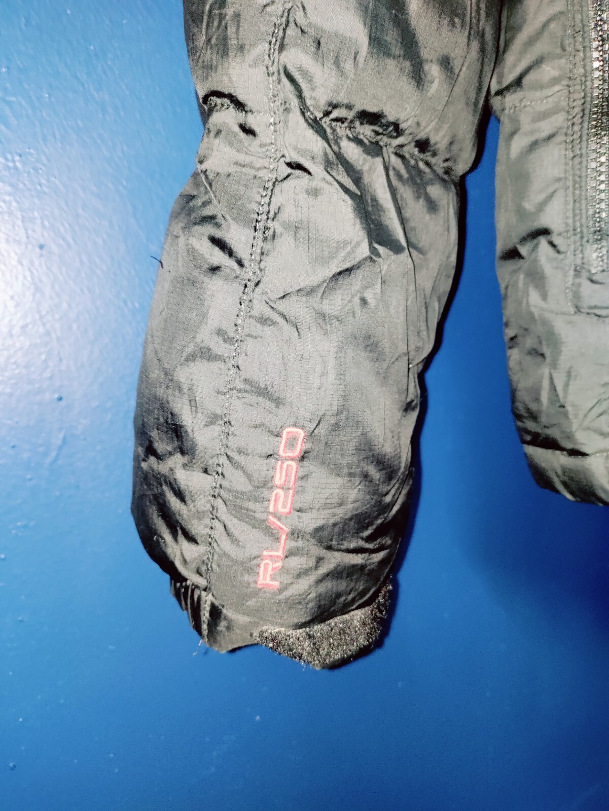 Polo Ralph Lauren RL250 piumino pufferJacket uomo medio nero rosso pony full zip