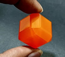 120 Ct Natural Orange Opal Cube Cut Welo Australian Certified Untreated Gemstone