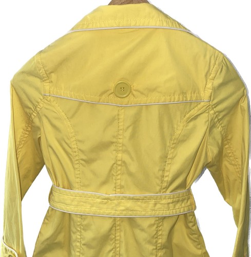 Jou jou sizes med Cream Double-Breasted Trench Coat belted - Picture 6 of 11