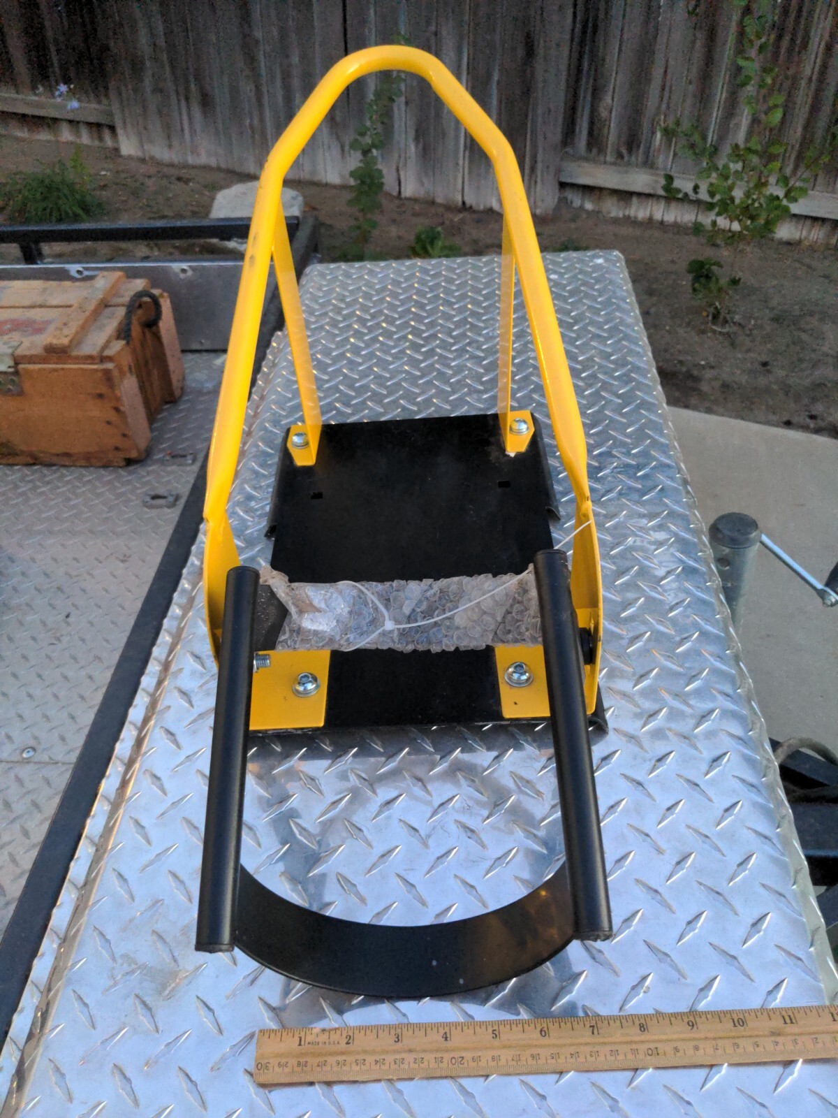 Maxxhaul motorcycle locking wheel chock stand for a trailer 70075 eBay