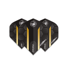 Winmau Prism Alpha Standard Dart Flight - Black, Grey Orange Logo