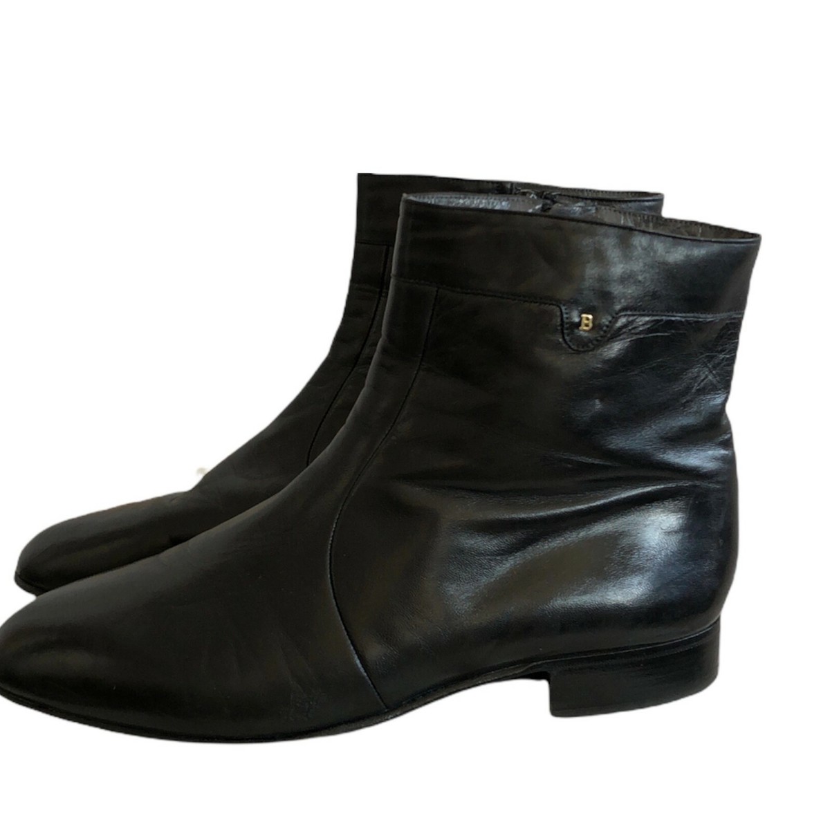 Bally Men\'s Black Leather Ankle Boots Bally Black Leather Side Zipper Boots | eBay main image 4