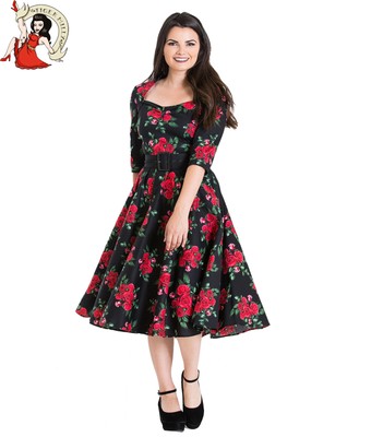 red and black rockabilly dress