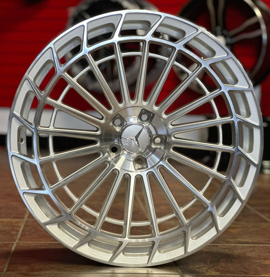 22'' Wheels fit Mercedes S550 Bentley S63 Silver Rims Continental Tires