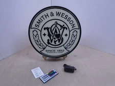 Smith and Wesson Round LED Display lighted sign lightbox Wall Hanging