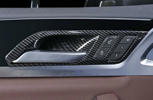 For BMW X3 G01 X4 G02 2018-2022 Carbon Fiber Inner Door Handle Bowl Decor Trim - Foto 3 di 6