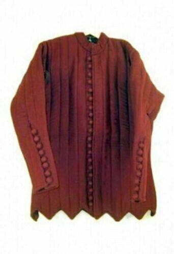 Medieval Costumes Thick Red historical padded gambeson aketon armor LARP+exp.sh - Picture 1 of 2