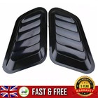 2*Universal Gloss Black Car Bonnet Hood Air Flow Intake Scoop Vent Decor Covers