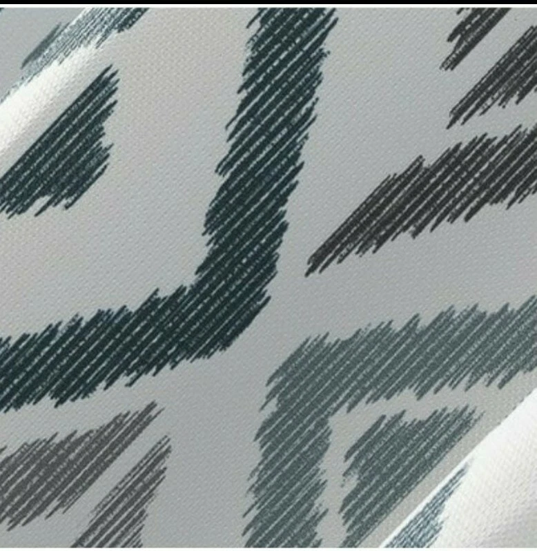 No. Panel de cortina de ojal semi transparente geométrico Ikat estampado Sora 918 40x84 Foto 3 de 4