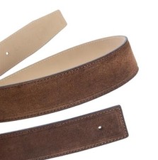 Suede belt brown belt 31 mm buckle H buckle genuine