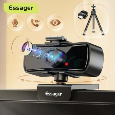 Essager C3 1080P Webcam 2K Full HD Web Camera For PC Computer Laptop USB Web Cam