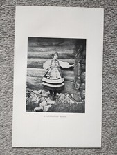 Eine Saetersdale Braut, Norwegen - antiker Druck - 1896