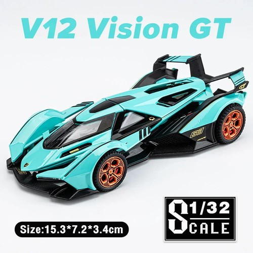1/32 Lamborghini V12 Vision GT Metal Car Diecast Alloy Car Model Kid Toy Vehicle - Picture 19 of 21
