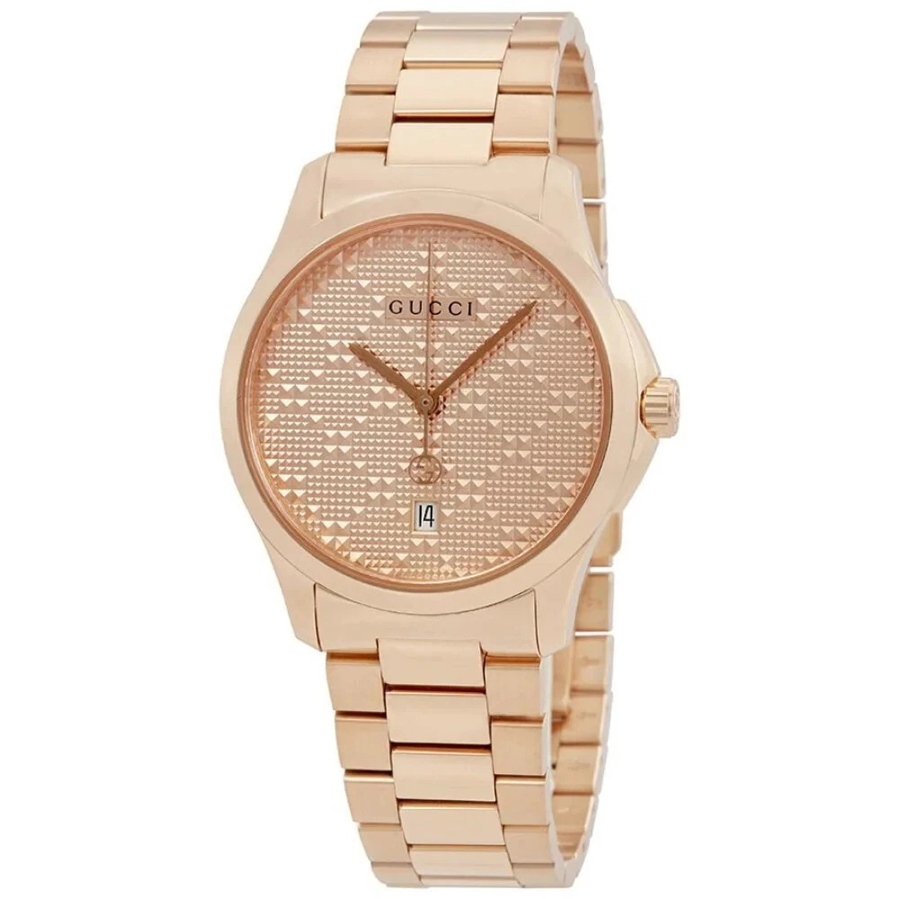 Montre pour homme Gucci G Timeless en acier inoxydable et or rose   YA126482