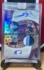 2022 Spectra Dual Patch Autographs Neon Purple /25 Treylon Burks-Hassan Haskins