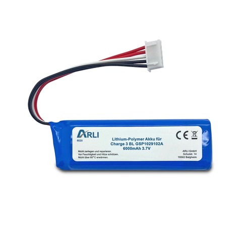 Akku für JBL Charge 3 BL GSP1029102A Batterie Li-Polymer 6000 mAh 3,7 V Battery - Afbeelding 2 van 9