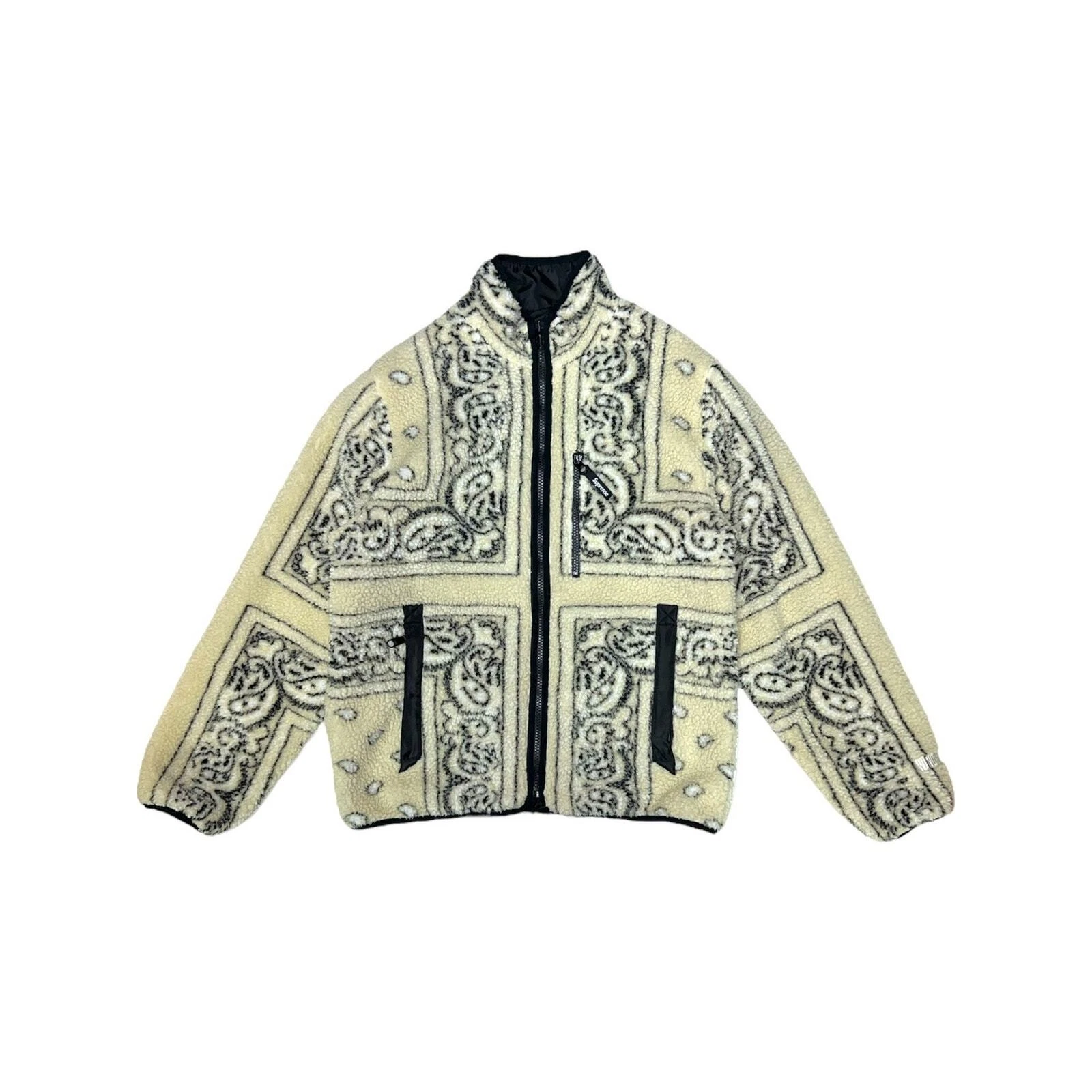 Veste polaire coupe vent cachemire bandana réversible Supreme