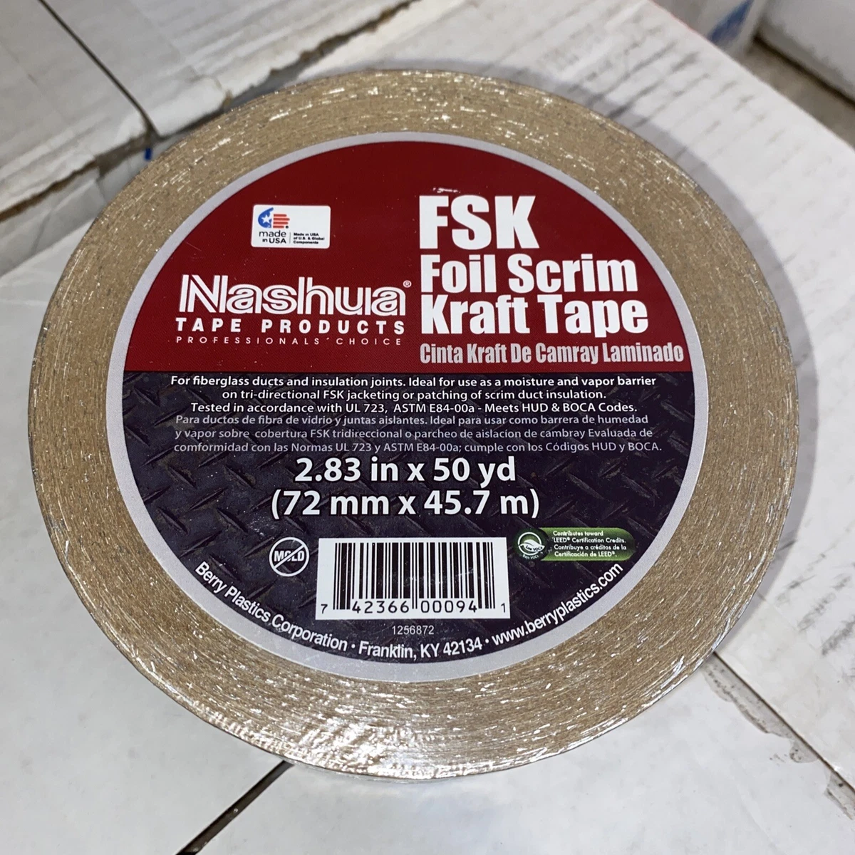 Nashua Tape X 50 FoilScrimKraft Insulation Duct Tape , 43 OFF
