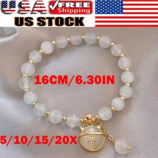 5/10/15/20Pcs Lucky Moonstone Beads Cat Bracelet Women Jewelry Gift NEW
