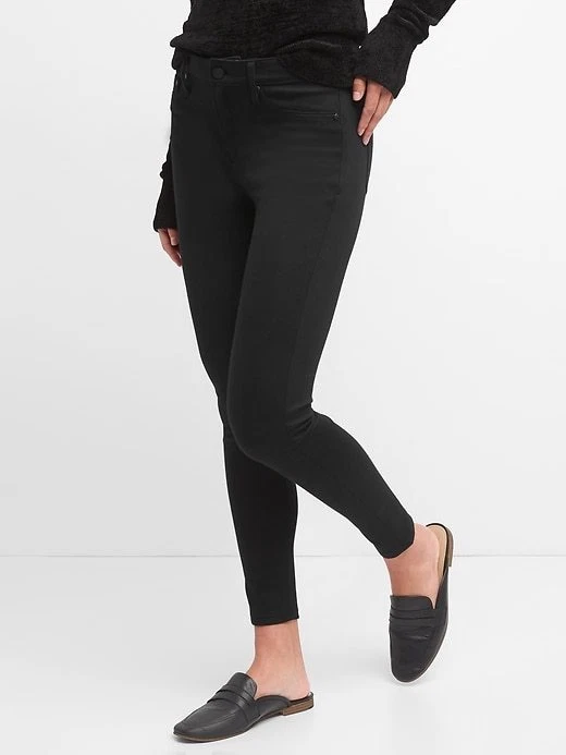 GAP Five-pocket ponte cotton rich LEGGINGS * Black * Sz 16 MSRP $59.95 *  35% OFF