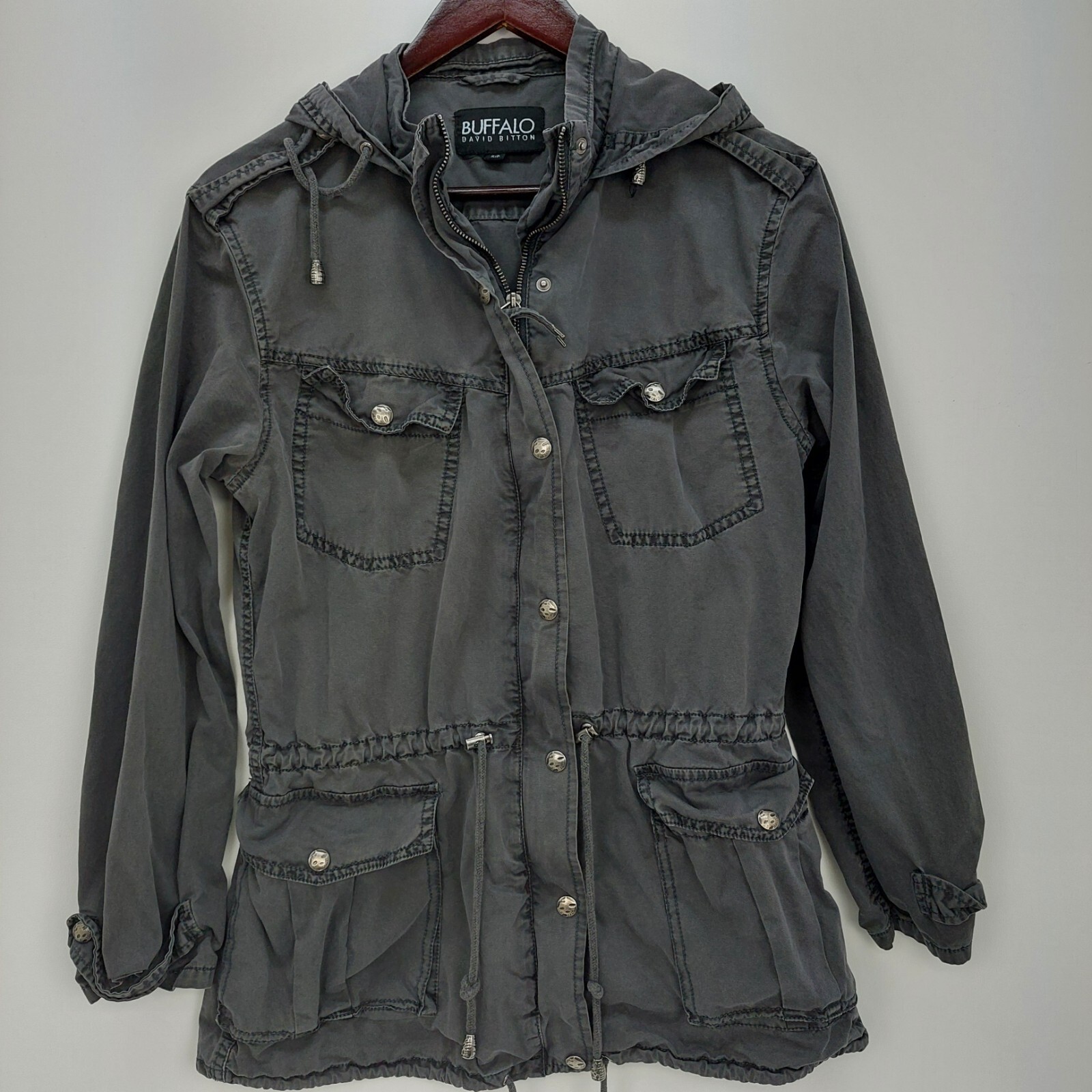 BUFFALO David Bitton Solid All Gray Cargo Tampa J… - image 1