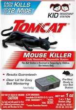 Tomcat Mouse Killer Child Resistant, Disposable Station, 1 Pre-Filled ReadyToUse