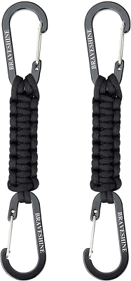 #ad Paracord Keychain Carabiner ClipD Ring Lanyard Hanger Stroller Hook Water Bottl $51.97