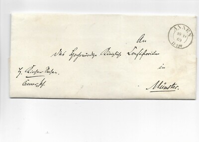 Preußen / ANNEN 20.11.69 11-12 V, K2 auf Brief m. vorders. Unterschrift ''Cremer 