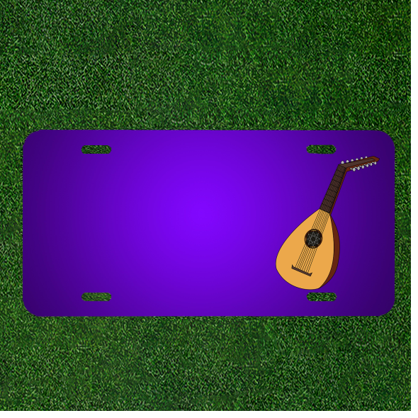 Custom Personalized License Plate for Lute Mandolin Music Enthusiasts