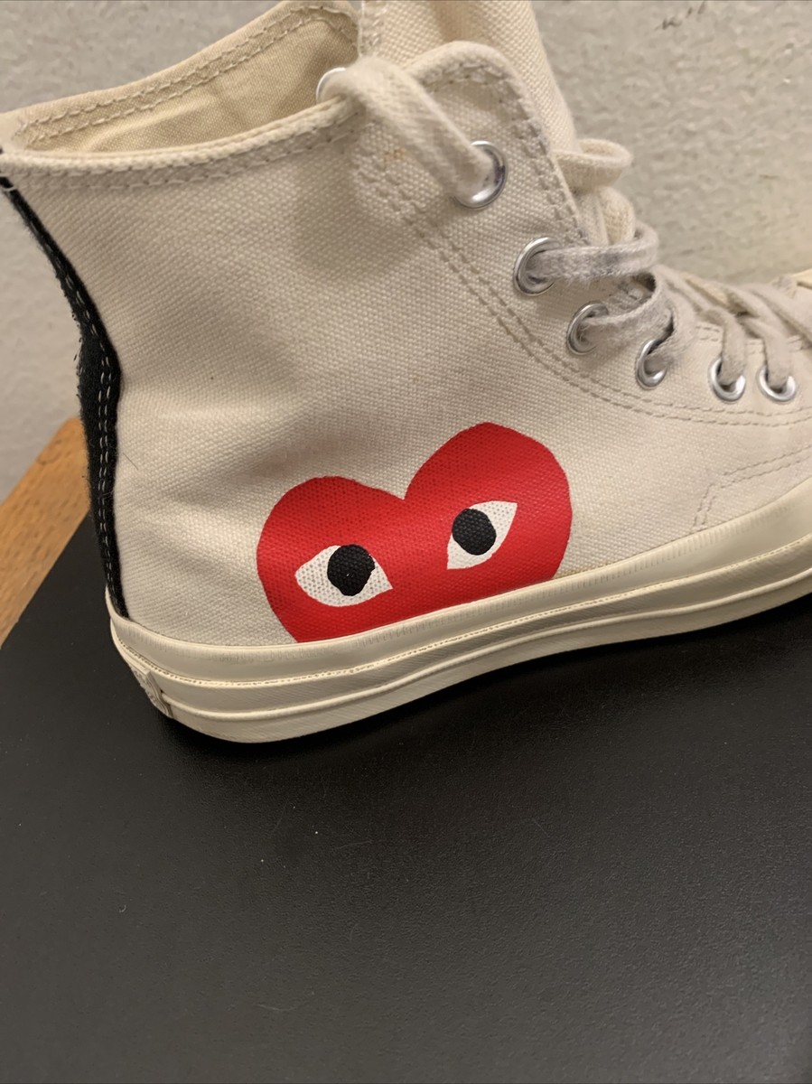 CONVERSE X COMME DES GARCONS PLAY Chuck Taylor HI White Size 6/8