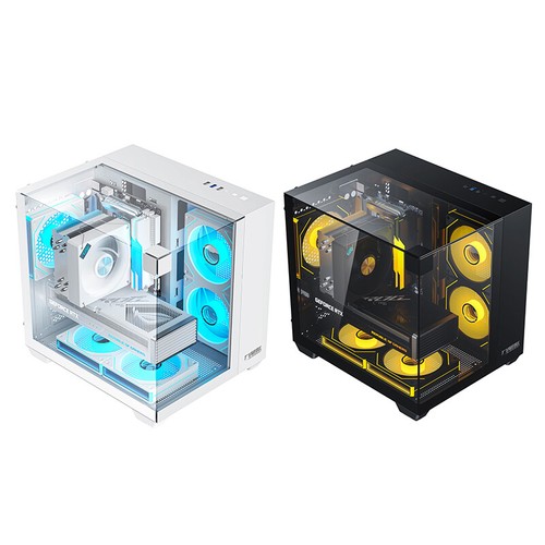 270 Degree Transparent Computer Case Desktop PC Tower For M-ATX/ITX Motherbo-dm - Afbeelding 9 van 14