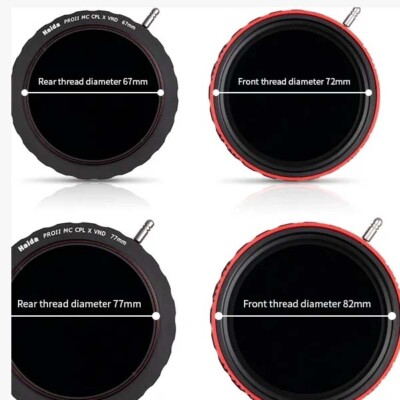Haida 72mm VND CPL 2 In 1 ND8-ND128 Adjustable Filter (3-7