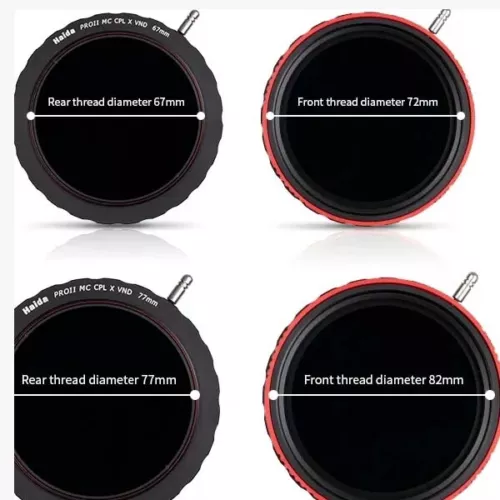 OPEN BOX, Haida 82mm PROII CPL-VND 2 in 1 Filter Variable ND 3-7 Stop CPL 2-In-1 - Picture 6 of 13
