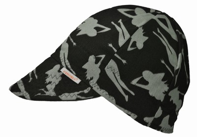 Comeaux Caps Schweißer Schweißermütze schwarz Schmutzfänger SILHOUETTE schwarz GRÖSSE 7 5/8