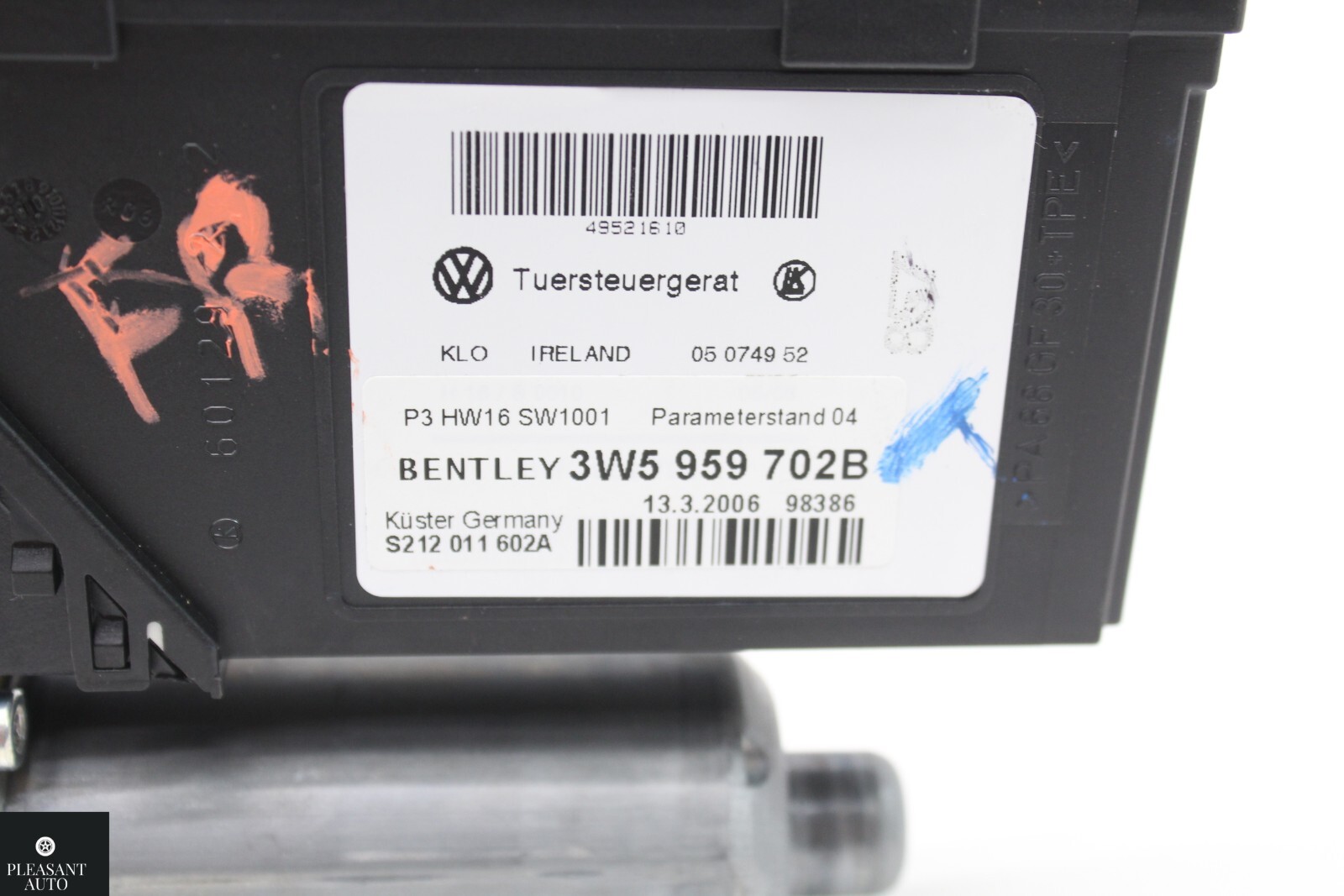 FRONT RIGHT DOOR WINDOW MOTOR 3W5959702 BENTLEY FLYING SPUR OEM (06-12) 
