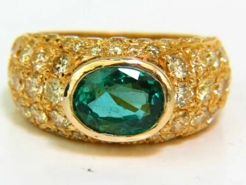 Gelbgold Smaragd Echtschmuck