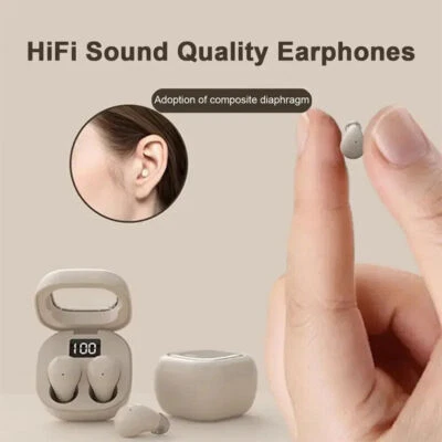 TWS Mini Ohrstöpsel Unsichtbarer Schlaf Kopfhörer Kabellos Ohrhörer Bluetooth5.3 - Bild 1 von 4