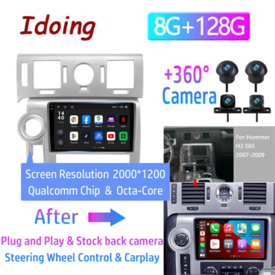 For 2007 2008 2009 Hummer H2 Android 12 Radio with CarPlay GPS Navi WIFI Stereo
